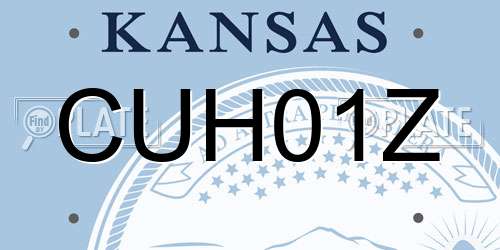 CUH01Z Kansas License Plate