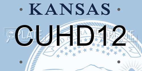 CUHD12 Kansas License Plate