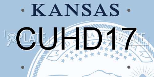 CUHD17 Kansas License Plate