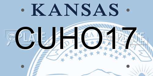 CUHO17 Kansas License Plate