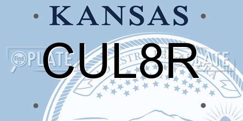 CUL8R Kansas License Plate