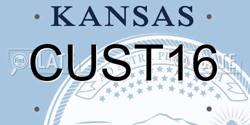 CUST16 Kansas License Plate