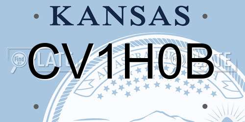 CV1H0B Kansas License Plate