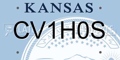 CV1H0S Kansas License Plate
