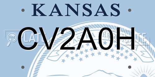 CV2A0H Kansas License Plate