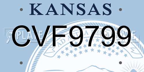 CVF9799 Kansas License Plate