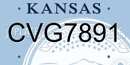 CVG7891 Kansas License Plate