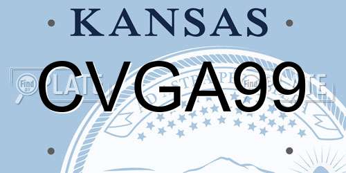CVGA99 Kansas License Plate
