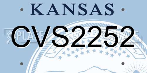 CVS2252 Kansas License Plate