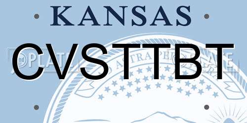 CVSTTBT Kansas License Plate