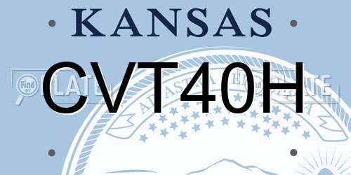 CVT40H Kansas License Plate