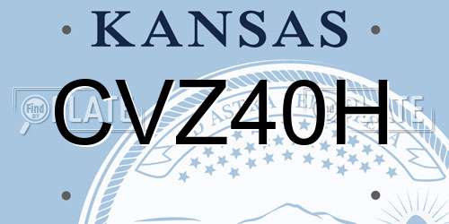 CVZ40H Kansas License Plate