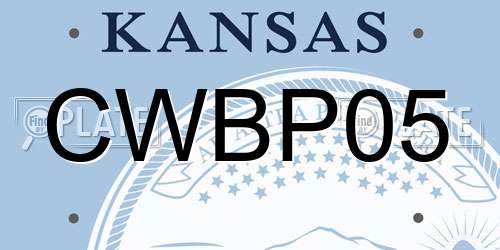 CWBP05 Kansas License Plate