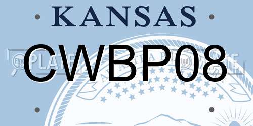 CWBP08 Kansas License Plate