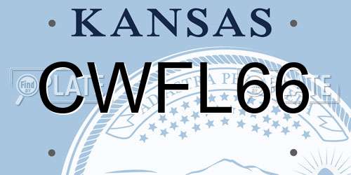 CWFL66 Kansas License Plate