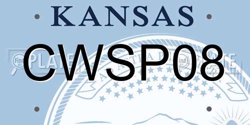 CWSP08 Kansas License Plate