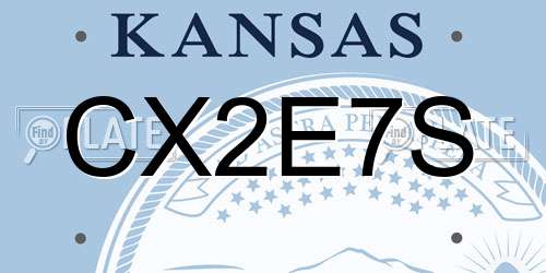 CX2E7S Kansas License Plate