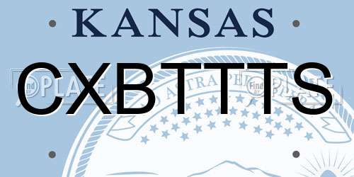 CXBTTTS Kansas License Plate