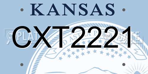 CXT2221 Kansas License Plate