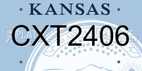 CXT2406 Kansas License Plate