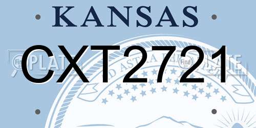 CXT2721 Kansas License Plate