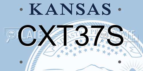 CXT37S Kansas License Plate