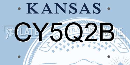 CY5Q2B Kansas License Plate