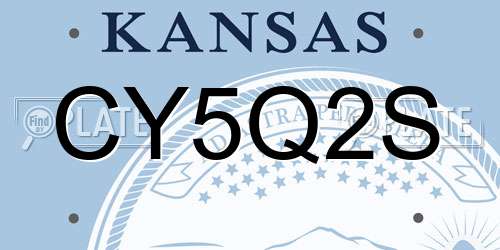 CY5Q2S Kansas License Plate