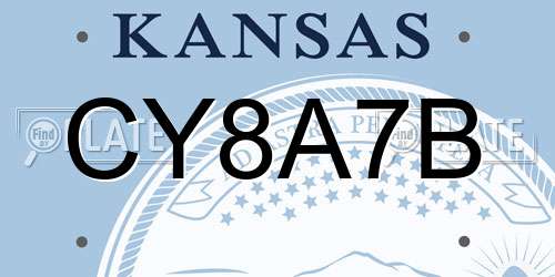 CY8A7B Kansas License Plate