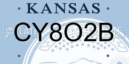 CY8O2B Kansas License Plate