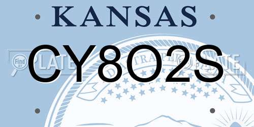 CY8O2S Kansas License Plate