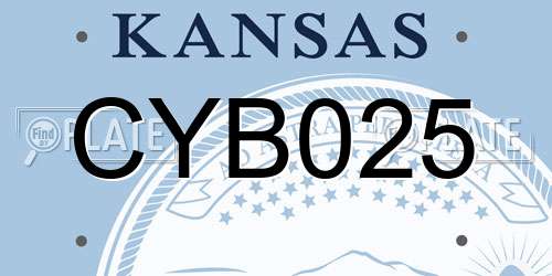 CYB025 Kansas License Plate