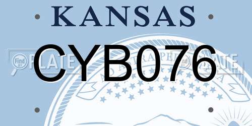 CYB076 Kansas License Plate