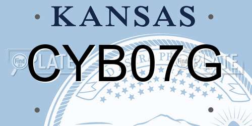 CYB07G Kansas License Plate