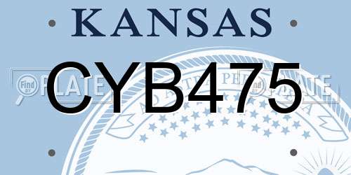 CYB475 Kansas License Plate