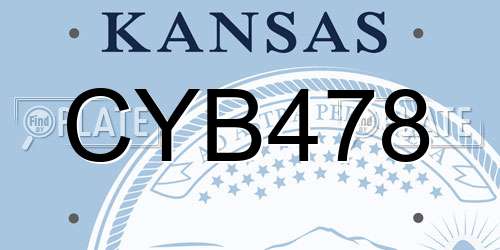 CYB478 Kansas License Plate