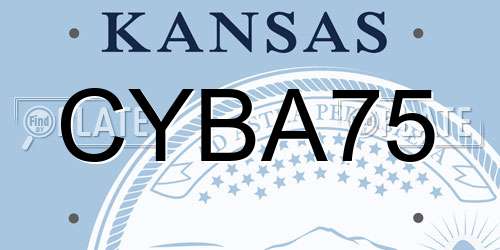CYBA75 Kansas License Plate