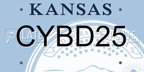 CYBD25 Kansas License Plate