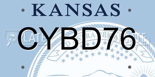CYBD76 Kansas License Plate