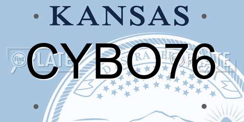 CYBO76 Kansas License Plate