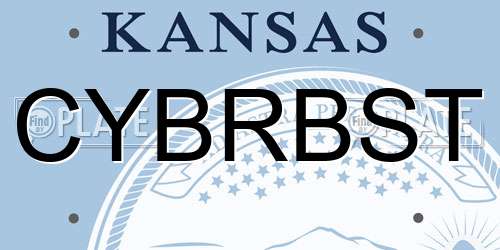 CYBRBST Kansas License Plate