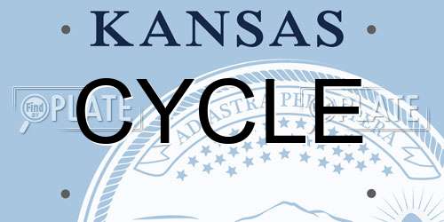 CYCLE Kansas License Plate