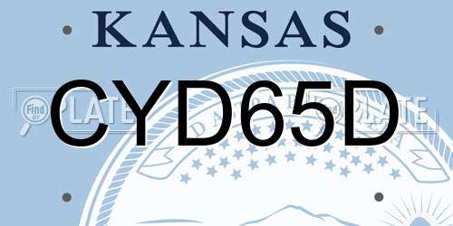 CYD65D Kansas License Plate