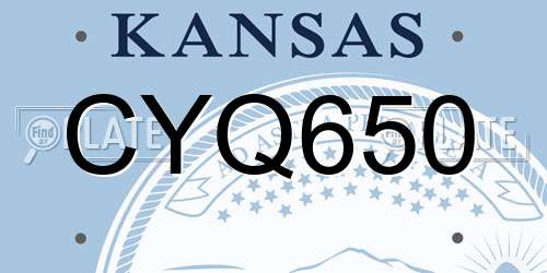 CYQ650 Kansas License Plate
