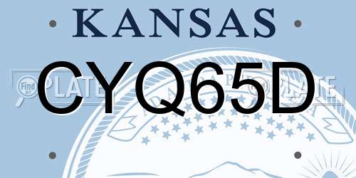 CYQ65D Kansas License Plate