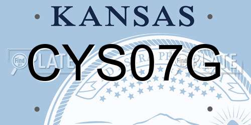 CYS07G Kansas License Plate