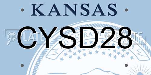 CYSD28 Kansas License Plate