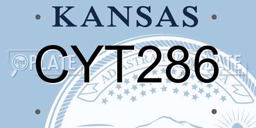 CYT286 Kansas License Plate