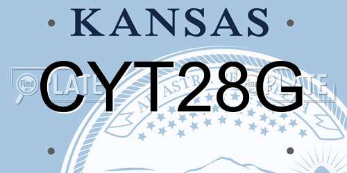 CYT28G Kansas License Plate