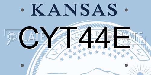 CYT44E Kansas License Plate